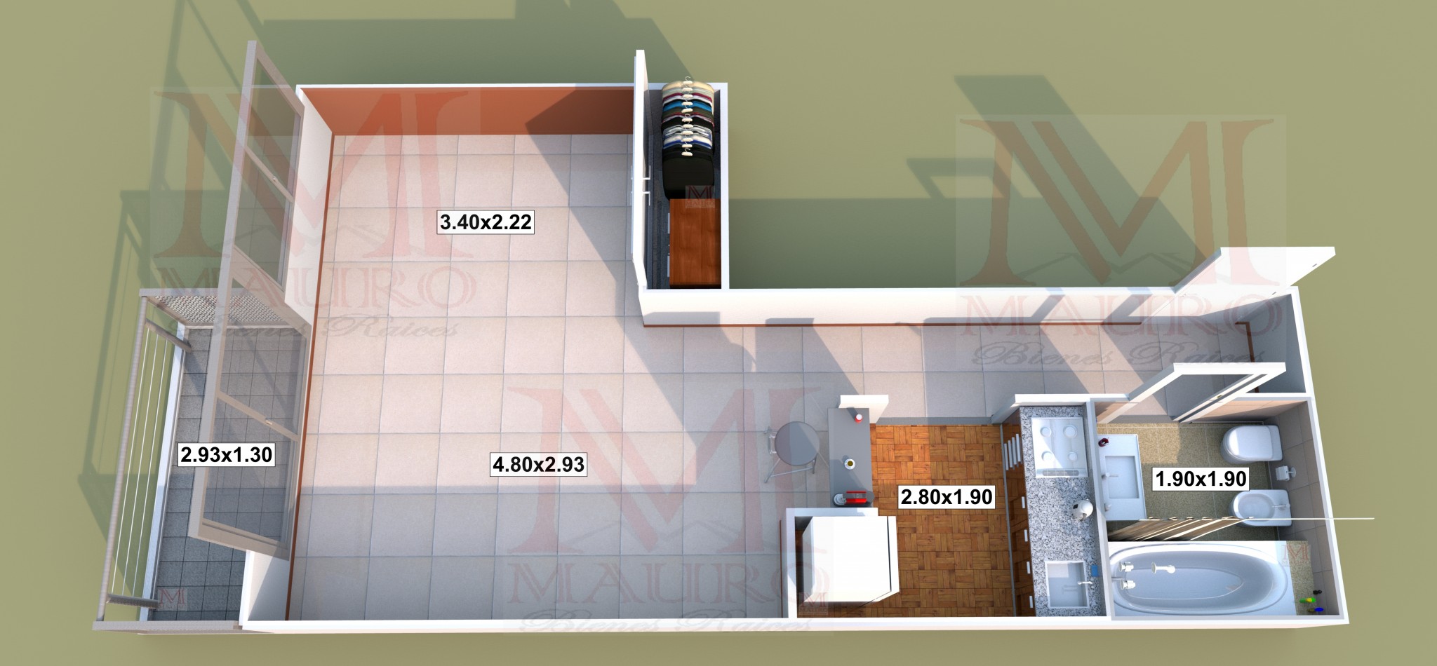 Barracas Monoambiente Divisible Frente Balcon SUM Parrilla u$s88.000 Sup 40m2