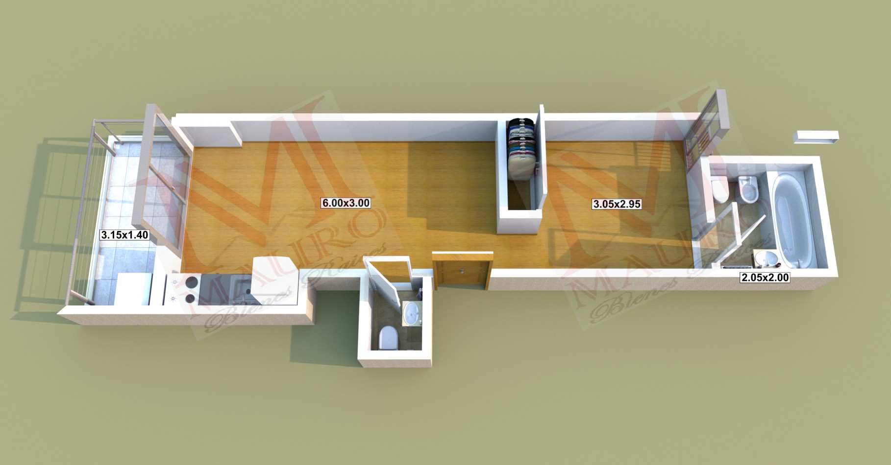 Alquiler - Departamento 2 amb Frente Balcon Sum Pileta Parrilla $700.000 + Exp: $190.000