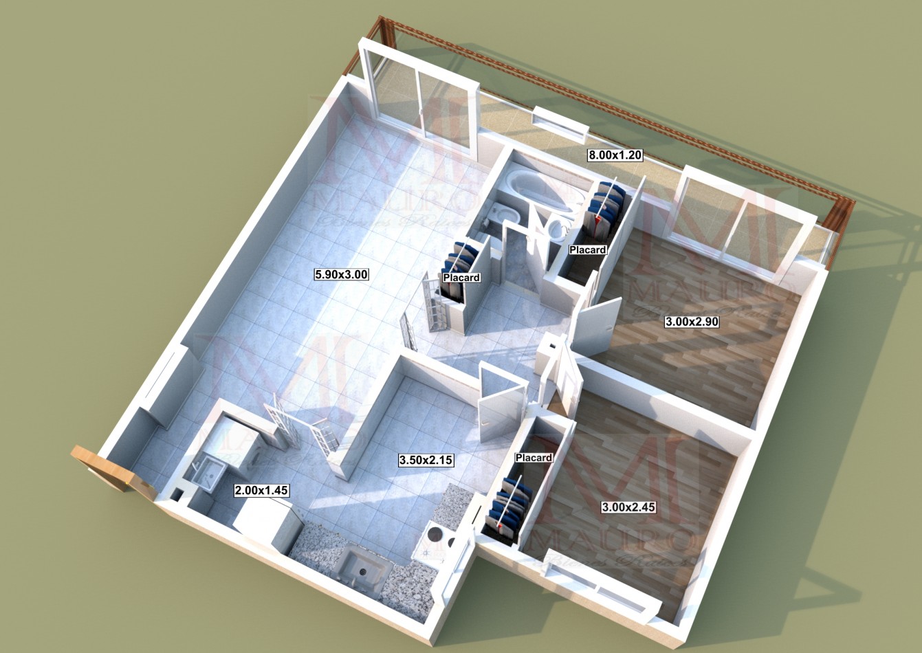 La Boca - Hermoso y Amplio Depto 3 ambientes con Balcon Frente  68m2 u$s79.950