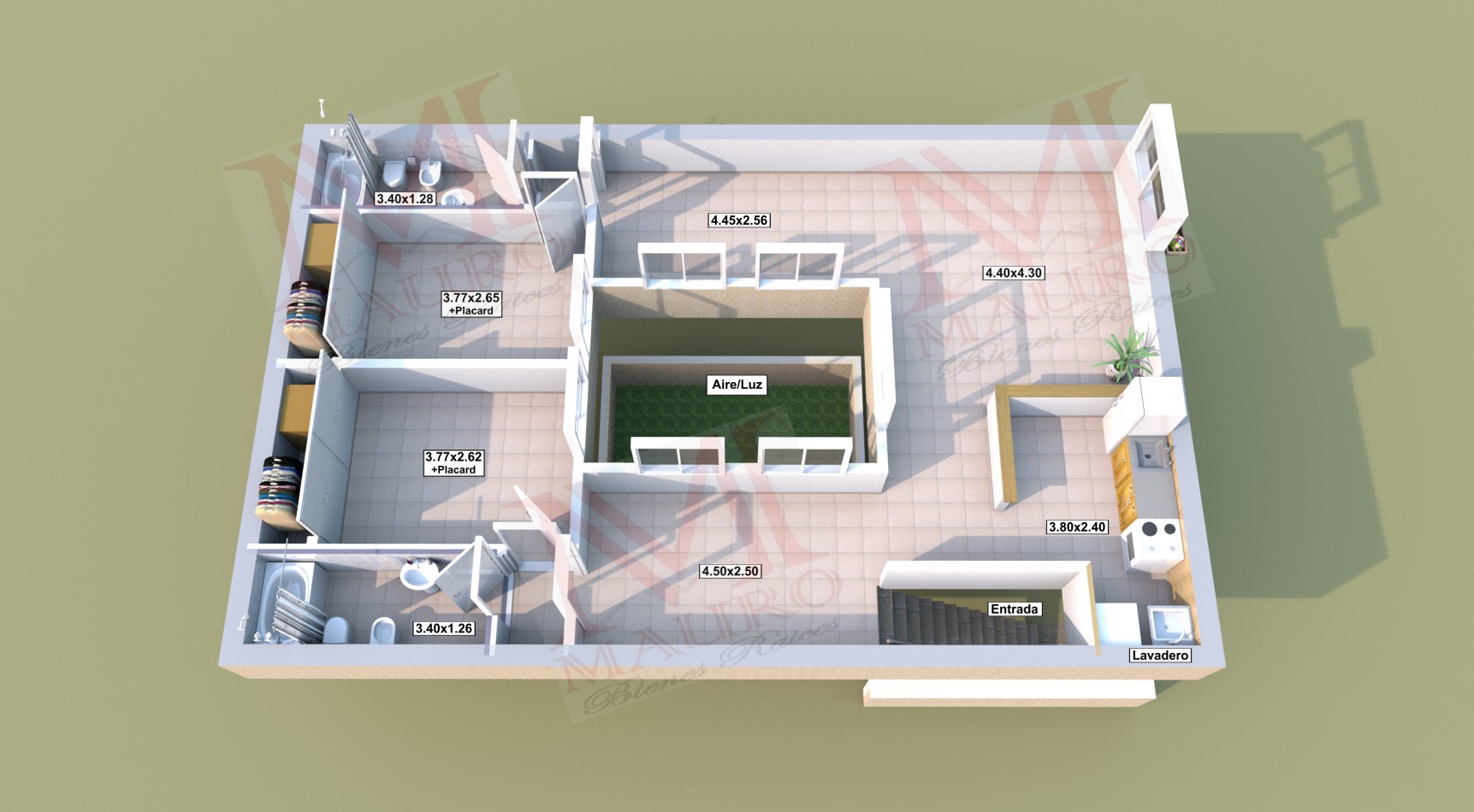 Apto Credito - PH 3 amb 2 baños completos 96,00m2 1er Piso u$s159000 Exp: $80.000