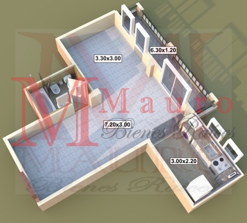 Devoto Departamento 2 ambientes Balcon SUM Parrilla Apto Profesional