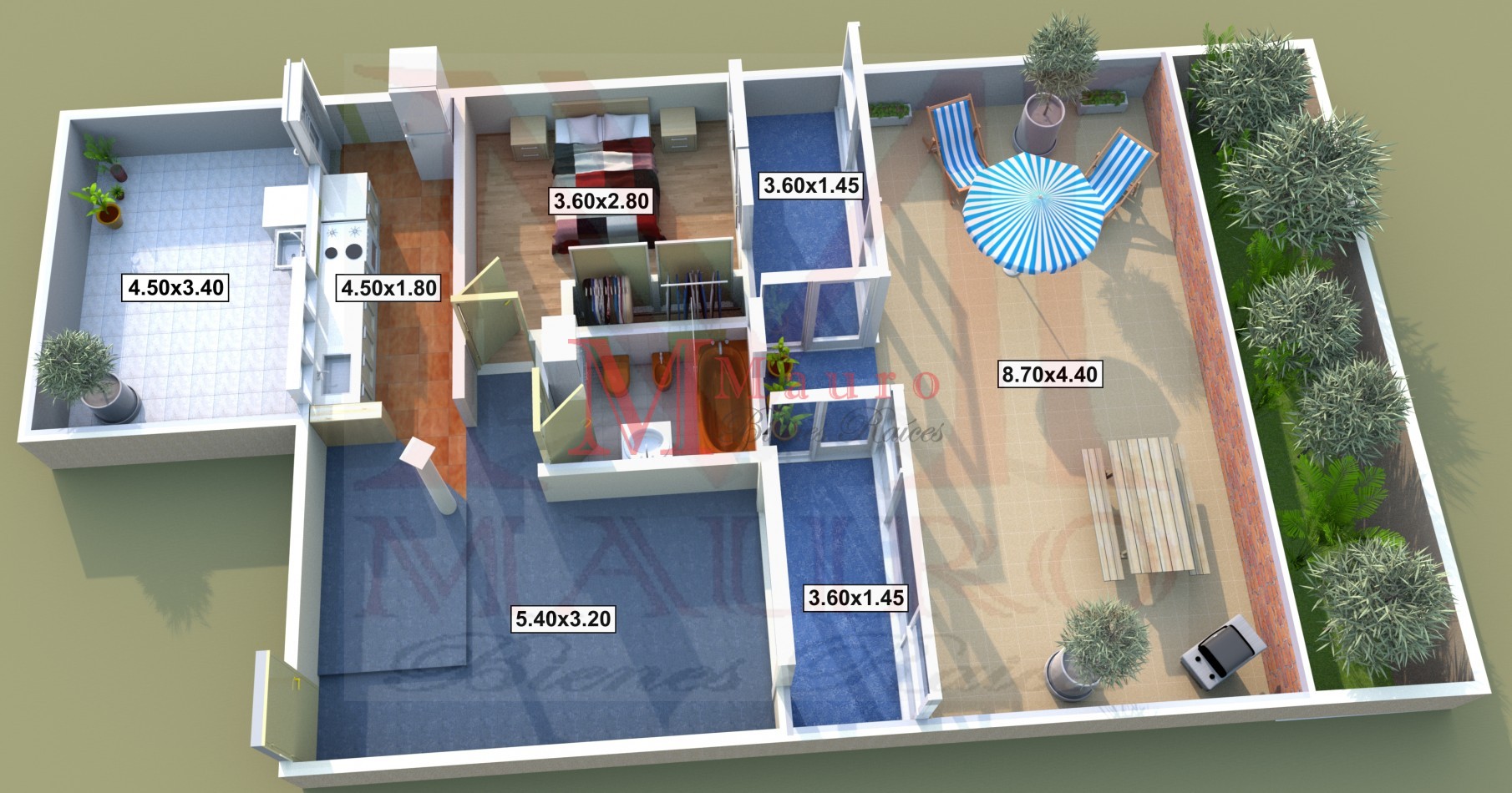 Almagro  Semipiso 2 ambientes Balcon Terraza + Patio + Cochera Doble u$s149.900